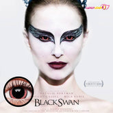 17mm Mini Sclera Ravenous Black Swan Contacts